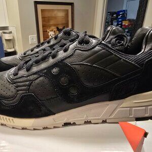 Saucony Shadow 5000 [S70848-3] Shoes BLACK Sneakers Leather Mens Size 12 NEW